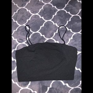 SHEIN Black Crop Tank Top